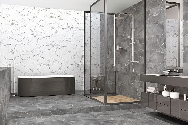Global Tile, Керамогранит, 30x60, Матовая, Мрамор Corona