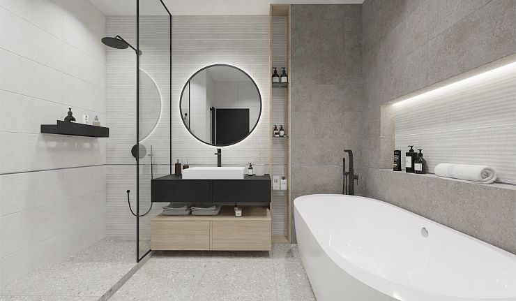 Global Tile, Керамика, 30x60, Матовая, Терраццо Sparkle_GT