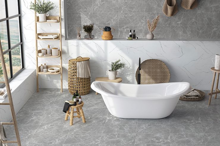 Global Tile, Глянцевые чернила, Керамогранит, 30x60, Матовая, Мрамор Pride