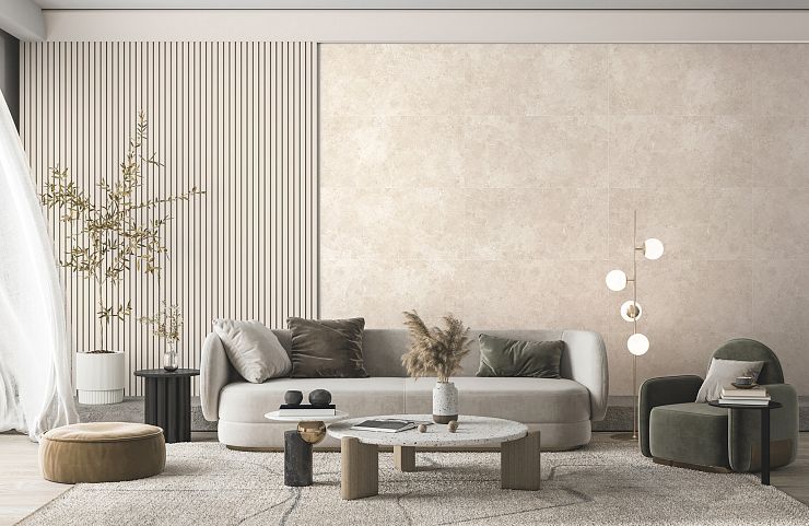 Global Tile, Карвинг, Керамогранит, 60x60, 60x120, Матовая, Бетон Onda