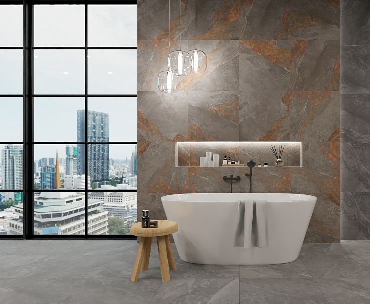 Global Tile, Рельеф, Керамогранит, 60x60, Матовая, Камень Rocket