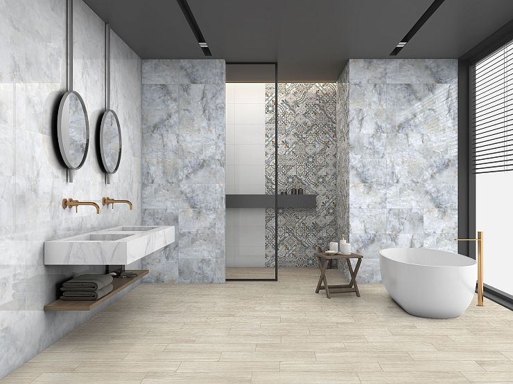 Global Tile, Керамика, 27х40, Глянцевая, Оникс, Пэчворк, Моноколор Emotion