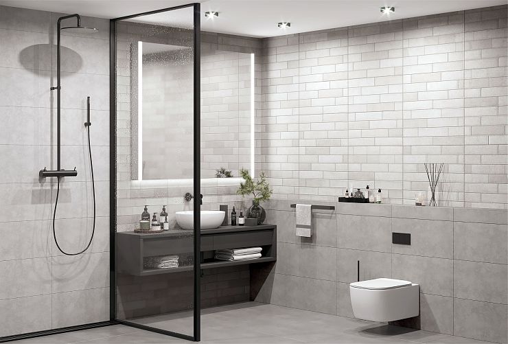 Global Tile, Керамика, 30x60, Матовая, Бетон Urban brick