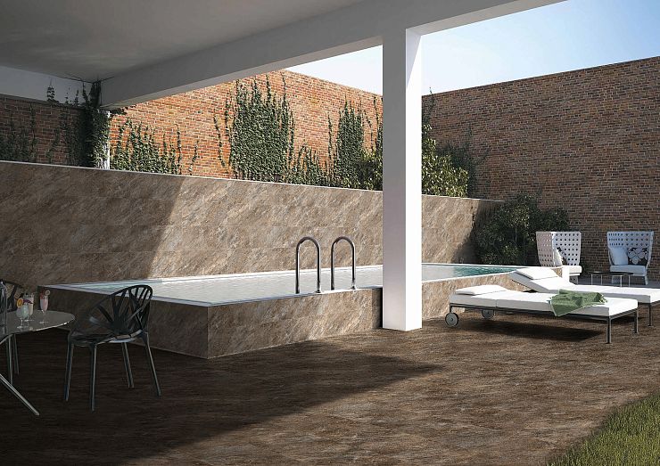 Global Tile, Антискользящая R11+Sugar, Керамогранит, 30x60, 60x60, Матовая, Камень Thor бежевый