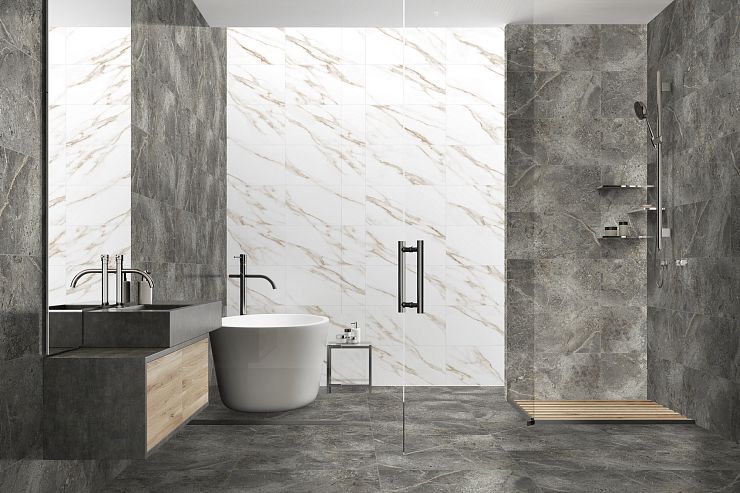 Global Tile, Глянцевые чернила, Керамогранит, 30x60, Матовая, Мрамор Melissa