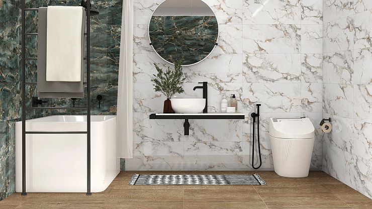 Global Tile, Керамика, 30x60, Глянцевая, Мрамор Marigold