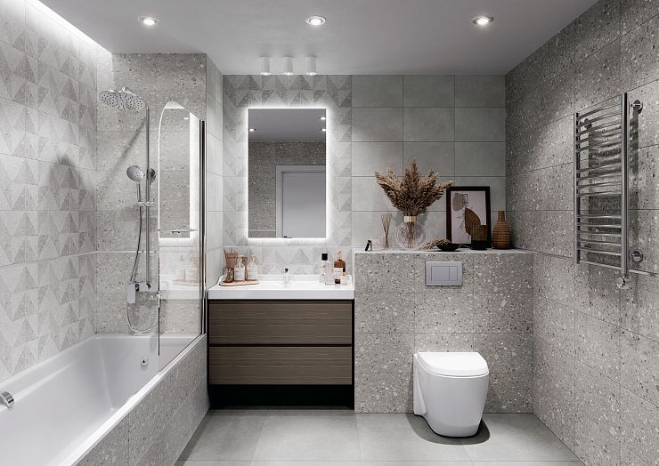 Global Tile, Керамика, 27х40, Матовая, Терраццо Remix