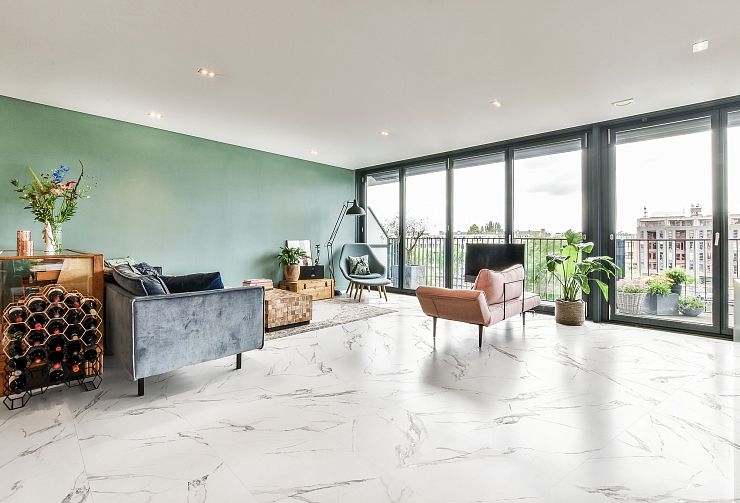 Global Tile, Soft Sugar, Керамогранит, 60x120, 60x60, Лаппатированная, Мрамор Alfanzo