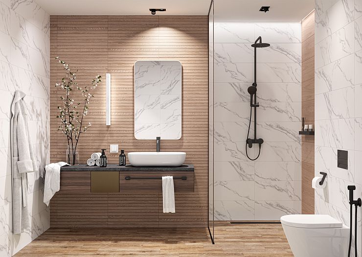 Global Tile, Рельеф, Керамика, 25x60, 40x80, Матовая, Дерево Eco Wood