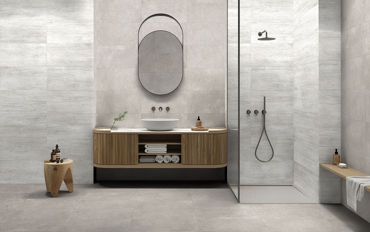 Global Tile, Керамогранит, 30x60, Матовая, Бетон, Дерево Denver