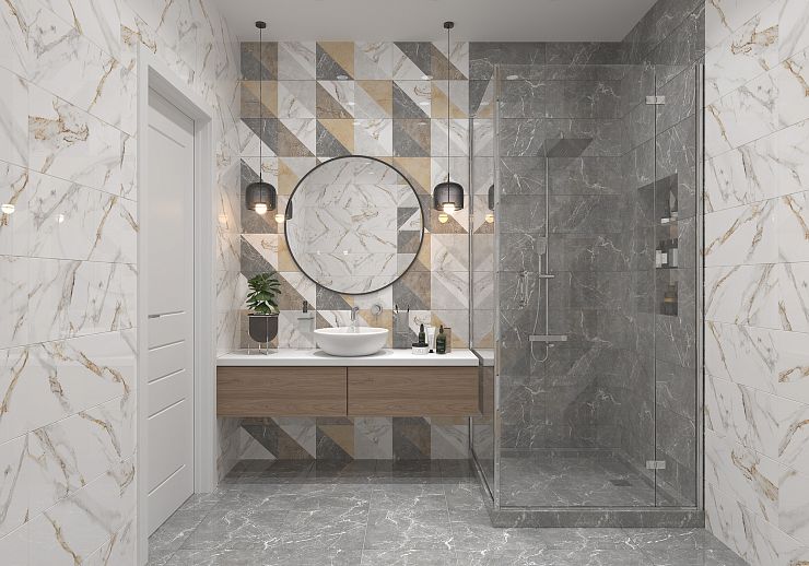 Global Tile, Керамика, 25x50, Глянцевая, Мрамор Capella GT