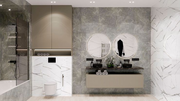Global Tile, Керамика, 30x60, Глянцевая, Мрамор Spring