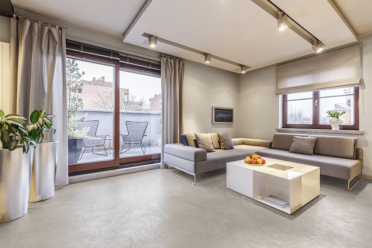 Global Tile, Лаппатирование с микрогранулами, Керамогранит, 60x120, Лаппатированная, Бетон Downtown