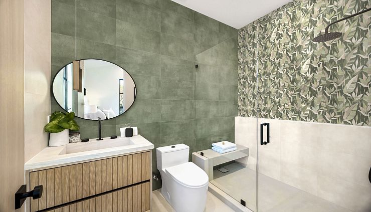 Global Tile, Керамика, 30x60, Матовая, Штукатурка, Ботаника Dominica зеленая